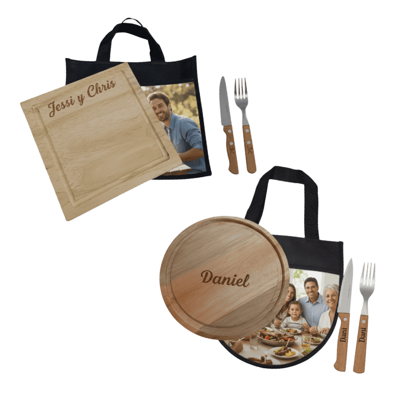 Set Asador: tabla, funda y cubiertos
