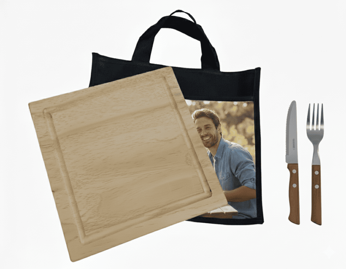 Set Asador: tabla, funda y cubiertos - Imagen 7
