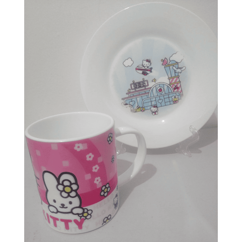 Taza y Plato Plastico 100 % Personalizados para Niños - Imagen 5