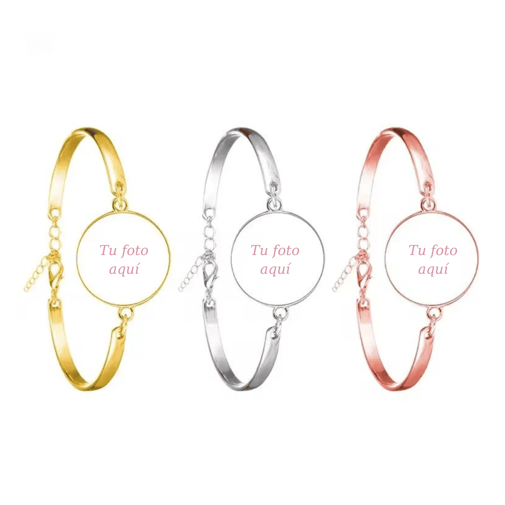 Pulsera Personalizada con Foto en Acero
